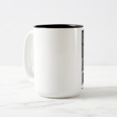 progressie zonder familie tweekleurige koffiemok (Voorkant links)