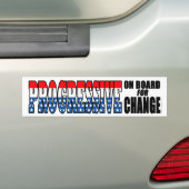 Progressief aan boord voor verandering bumpersticker (Op auto)