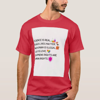 Progressief Art Science BLM LGBT feminisme T-shirt