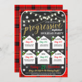 Progressieve buurt vakantie feestje uitnodiging (Voorkant / Achterkant)