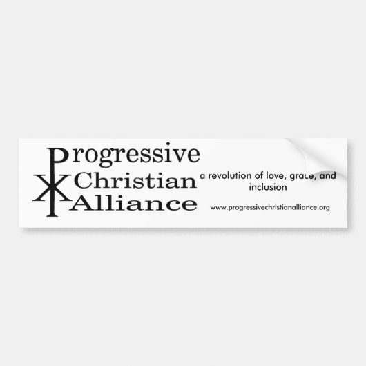 Progressieve Christelijke alliantie "Logo" Bumpersticker (Voorkant)