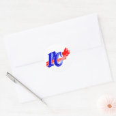 Progressieve Conservatieve Oude Partij Logo Ronde Sticker (Envelop)