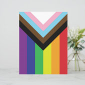 Progressieve LGBTQIA-vlag (Staand voorkant)