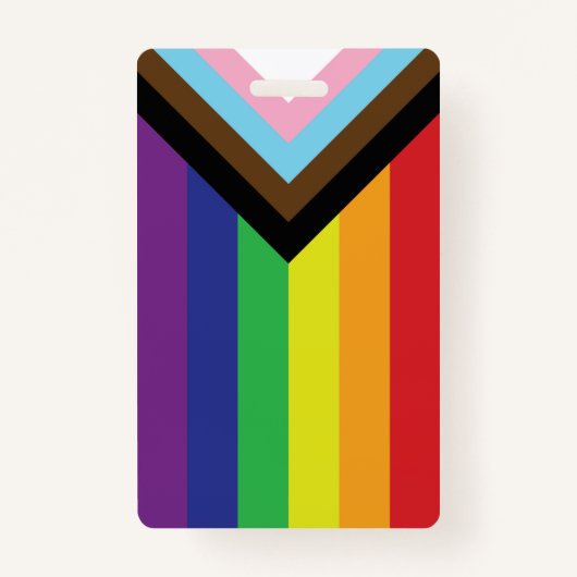 Progressieve LGBTQIA-vlag Badge (Voorkant)
