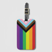 Progressieve LGBTQIA-vlag Bagagelabel (Voorkant (verticaal))