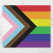 Progressieve LGBTQIA-vlag Bier Etiket (Enkel label)