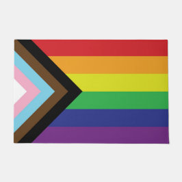 Progressieve LGBTQIA-vlag Deurmat