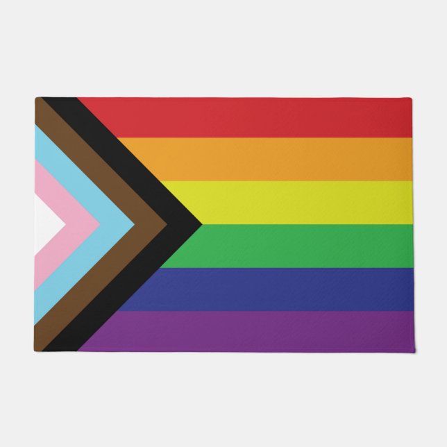 Progressieve LGBTQIA-vlag Deurmat (Voorkant)
