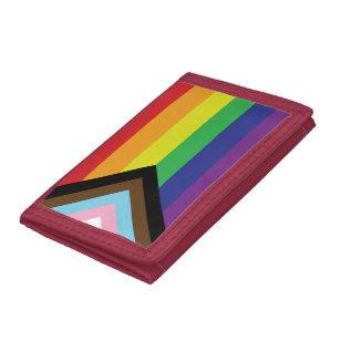 Progressieve LGBTQIA-vlag Drievoud Portemonnee