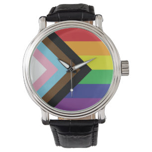 Progressieve LGBTQIA-vlag Horloge
