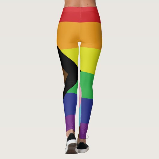 Progressieve LGBTQIA-vlag Leggings (Achterkant)