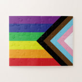 Progressieve LGBTQIA-vlag Legpuzzel (Horizontaal)