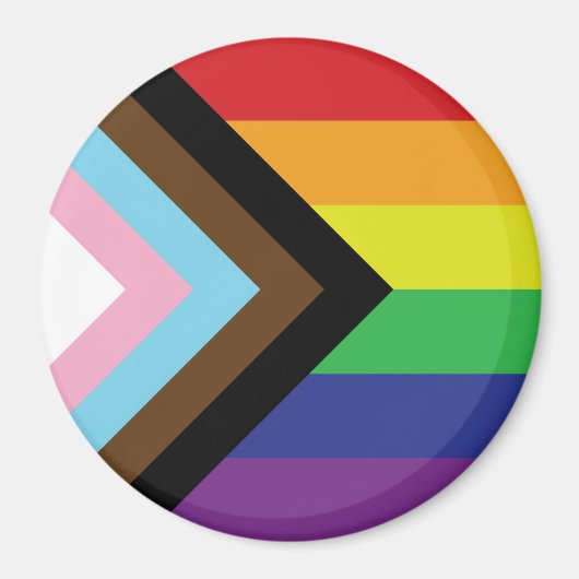 Progressieve LGBTQIA-vlag Magneet (Voorkant)