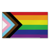 Progressieve LGBTQIA-vlag Magnetisch Visitekaartje (Voorkant)