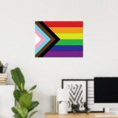 Progressieve LGBTQIA-vlag Poster (Thuiskantoor)