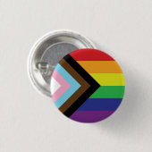 Progressieve LGBTQIA-vlag Ronde Button 3,2 Cm (Voorkant /achterkant)