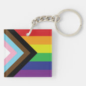 Progressieve LGBTQIA-vlag Sleutelhanger (Achterkant)