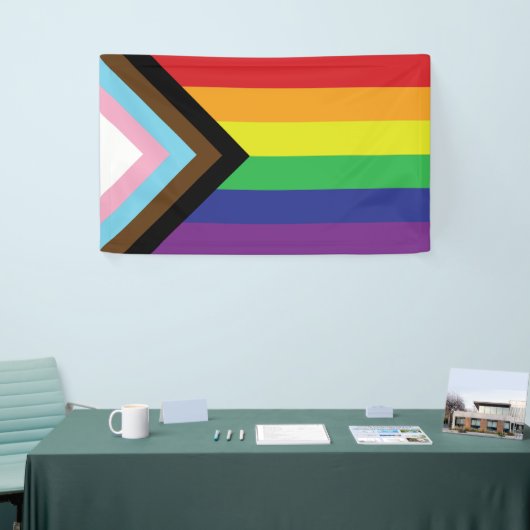 Progressieve LGBTQIA-vlag Spandoek (Beurs)