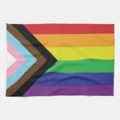 Progressieve LGBTQIA-vlag Theedoek (Horizontaal)