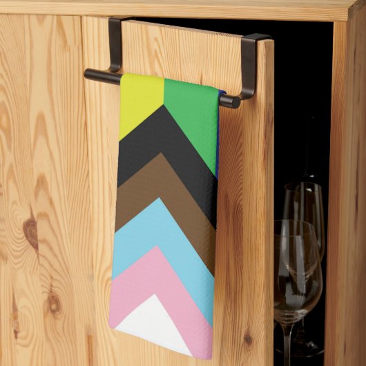 Progressieve LGBTQIA-vlag Theedoek (Derde Gevouwen)