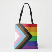 Progressieve LGBTQIA-vlag Tote Bag (Voorkant)