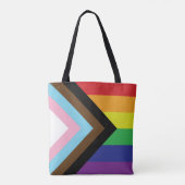 Progressieve LGBTQIA-vlag Tote Bag (Achterkant)