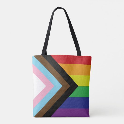 Progressieve LGBTQIA-vlag Tote Bag (Achterkant)