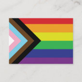 Progressieve LGBTQIA-vlag Visitekaartje (Voorkant)