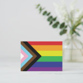 Progressieve LGBTQIA-vlag Visitekaartje (Staand voorkant)