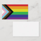 Progressieve LGBTQIA-vlag Visitekaartje (Voorkant / Achterkant)
