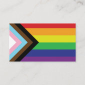 Progressieve LGBTQIA-vlag Visitekaartje (Voorkant)
