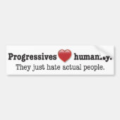 Progressieve liefdessticker bumpersticker (Voorkant)
