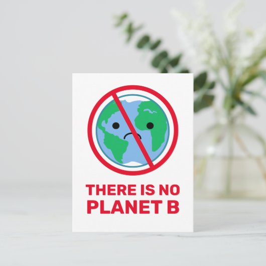 Progressieve 'No Planet B'-klimaatcrisis Briefkaart (Staand voorkant)