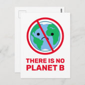Progressieve 'No Planet B'-klimaatcrisis Briefkaart (Voorkant / Achterkant)