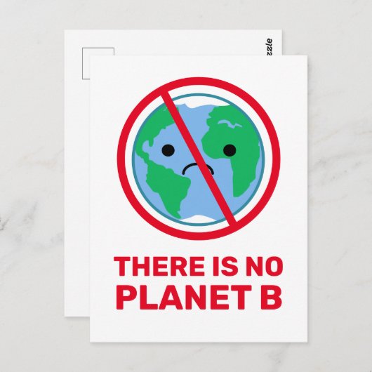 Progressieve 'No Planet B'-klimaatcrisis Briefkaart (Voorkant / Achterkant)