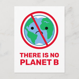 Progressieve 'No Planet B'-klimaatcrisis Briefkaart