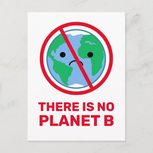 Progressieve 'No Planet B'-klimaatcrisis Briefkaart (Voorkant)