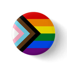 Progressieve Pride Flag Button