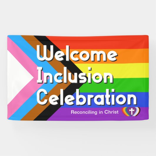 Progressieve PRIDE-vlagbanner Spandoek (Horizontaal)