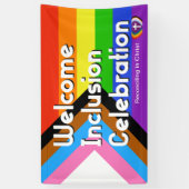 Progressieve PRIDE-vlagbanner Spandoek (Verticaal)