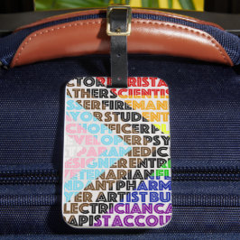 Progressieve Rainbow Flag LGBT Gay Script Bagagelabel