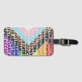 Progressieve Rainbow Flag LGBT Gay Script Bagagelabel (Voorkant (horizontaal))