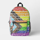 Progressieve Rainbow Flag LGBT Gay Script Bedrukte Rugzak (Voorkant)