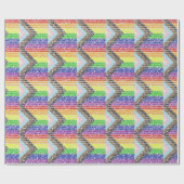 Progressieve Rainbow Flag LGBT Gay Script Cadeaupapier (Vlak)