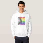 Progressieve Rainbow Flag LGBT Gay Script Hoodie (Voorkant volledig)