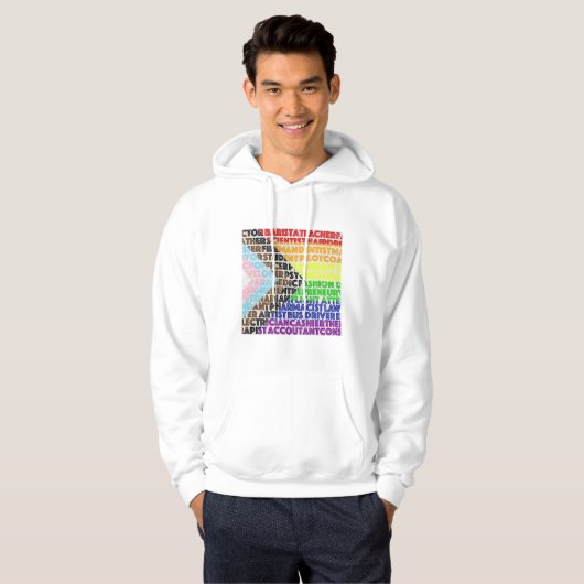 Progressieve Rainbow Flag LGBT Gay Script Hoodie (Voorkant volledig)