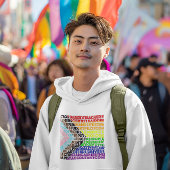 Progressieve Rainbow Flag LGBT Gay Script Hoodie