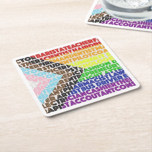 Progressieve Rainbow Flag LGBT Gay Script Kartonnen Onderzetters (Schuin)