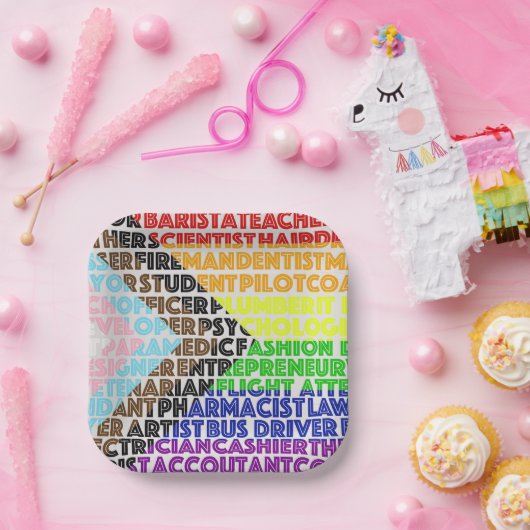 Progressieve Rainbow Flag LGBT Gay Script Papieren Bordje (Feest)