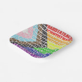 Progressieve Rainbow Flag LGBT Gay Script Papieren Bordje (Gebogen)